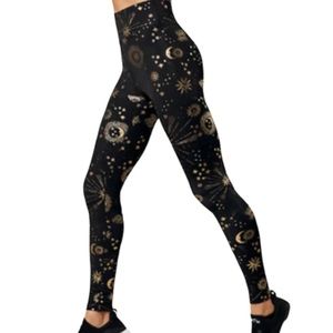 Askya Celestial Black & Gold Leggings
